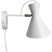 Dyberg Larsen Wandlampe Cindy, weiß, Metall, Breite 20,5 cm