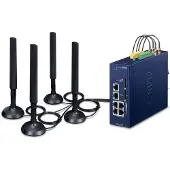 Planet Industrial 5G NR Cellular, Blau, IP30, Extern, 50 mm, 135 mm, 135 mm