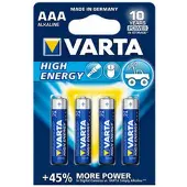 Varta High Energy Alkaline-Batterien Micro AAA 1,5V Blister 4 Stk.
