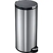 EKO - Artistic Treteimer 30 Liter - Stainless steel Plastic - Matt Edelstahl
