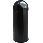Huismerk - Abfallbehälter mit Druckdeckel 55 Liter - Steel Plastic - Schwarz