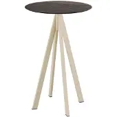 Veba Infinity Stehtisch Sand gestell + Riverwashed Wood HPL Ø70 cm