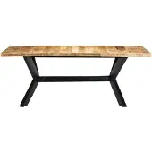The Living Store Esstisch 200×100×75 cm Massivholz Mango