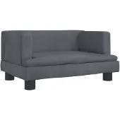The Living Store Hundebett Dunkelgrau 60x40x30 cm Samt