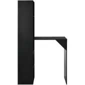 The Living Store Bartisch mit Schrank Schwarz 115x59x200 cm