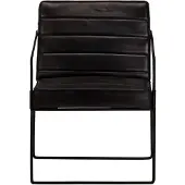The Living Store Sessel Schwarz Echtleder