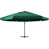 The Living Store Sonnenschirm mit Aluminium-Mast 600 cm Grün
