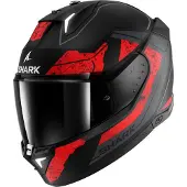 Shark SKWAL i3 SKWAL i3 Helm Integralhelm Motorradhelm Rollerhelm mit Sonnenblende Rot Matt grau Schwarz XL HE0821E-KUR-XL