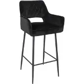 Bronx Bronx71 Barhocker Samt Mika mit Armlehne schwarz 78cm