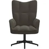 The Living Store Relaxsessel Dunkelgrau Samt