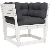vidaXL Gartensofa mit Armlehnen und Kissen Weiß Massivholz Kiefer