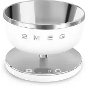 Smeg Küchenwaage "KSC01WHMWW", weiß (weiß, matt), B:20,5cm H:15cm L:20,5cm, Küchenwaagen, Küchenwaage