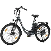 Touroll B1 E-Bike 250W, 90 km Reichweite, Shimano 7-Gang, 100 mm Federgabel, 25 km/h, Tiefeinsteiger