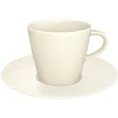 Villeroy & Boch Tasse "Kaffeetasse mit Untertasse Manufacture Rock 150 ml / ø 15,4 cm weiß", weiß, 2 tlg., Porzellan, Trinkgefäße, Tasse