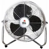 Grupo FM FM Calefacción F-30, Haushalts-Lamellenlüfter, Schwarz, Silber, Flur, 40 cm, AC, 90 W