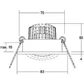 Brumberg LED-Einbaustrahler Berrie-R, RC-dimmbar, weiß