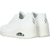 SKECHERS Sneaker "Street Uno - Stand on Air", Damen, Gr. 35, atmungsaktiv, weiß (weiß, weiß), Lederimitat, unifarben, Schuhe Sneaker, Freizeitschuh, Halbschuh, Schnürschuh mit Memory Foam