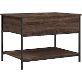 vidaXL Couchtisch Braun Eichen-Optik 70x50x50 cm Holzwerkstoff Metall