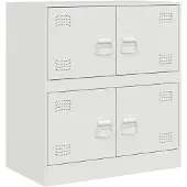 vidaXL Sideboard Weiß 67x39x73 cm Stahl