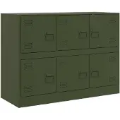 Super Merchant Sideboard Olivgrün 99x39x73 cm Stahl