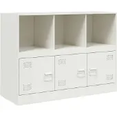 vidaXL Sideboard Weiß 99x39x73 cm Stahl