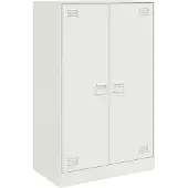 vidaXL Sideboard Weiß 67x39x107 cm Stahl