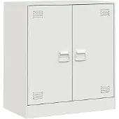 vidaXL Sideboard Weiß 67x39x73 cm Stahl