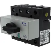 Eaton 1314207 Lasttrennschalter, DMM, 125 A, 4-polig, mit blauem Drehgriff (Typ C) und Antriebsachse, Vertikalanschluss DMM-125/4+CM