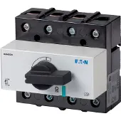 Eaton Power Quality Eaton 1314211 Lasttrennschalter, DMM, 125 A, 4-polig, mit schwarzem Drehgriff und Antriebsachse, Vertikalanschluss DMM-125/4