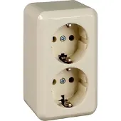 ELSO Schneider Electric AP-Steckdose 395400 2fach 16A Contura perlweiß