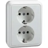 ELSO Schneider Electric Steckdose 235404 2f. 16A halbversenkt FASHION rw
