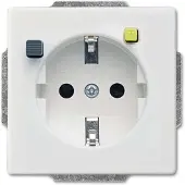 Busch-Jaeger 3120EUCB-884 FI-SCHUKOMAT SCHUKO Steckdosen-Einsatz Safety+ studioweiß matt - Plattform 63 2CKA003116A0670 3120EUCB884