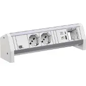 Bachmann 902.0305 DESK white 2xP40 1xUSB A/C 22W 1xCM RAL9010 9020305
