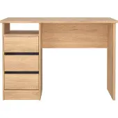 Giga Function Plus Schreibtisch 3 Schubladen, Farbwahl:Jackson Hickory