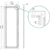 Schneider Electric NSYSFD226 Spacial SF-Volltür, 2200x600mm