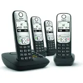 Gigaset A690A, Analoges Telefon, Kabelloses Mobilteil, Freisprecheinrichtung, 1 Eintragungen, Anrufer-Identifikation, Schwarz, Silber
