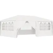 vidaXL vidaXL-Partyzelt-mit-Seitenwänden-professionell-90-g/m²-4x6-m-weiß