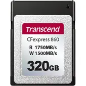 Transcend CFexpress 860, 320 GB, CFexpress, 1750 MB/s, 1500 MB/s, Schwarz