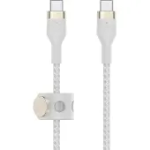 Belkin USB-C auf USB-C Kabel geflochten, Weiß, 1m, 60W