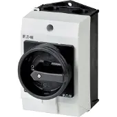 Eaton 218965 Hauptschalter, T0, 20 A, Aufbau, 4 Baueinheit(en), 7-polig, NOT-AUS-Funktion, mit rotem Drehgriff und gelbem Sperrkranz T0-4-8343/I1/SVB