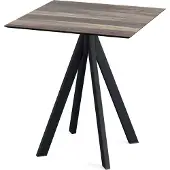 Veba Infinity Terrassentisch Schwarz gestell + Tropical Wood HPL 70x70 cm