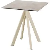 Veba Infinity Terrassentisch Sand gestell + Moonstone HPL 70x70 cm