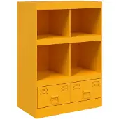 vidaXL Highboard Senfgelb 67x39x95 cm Stahl