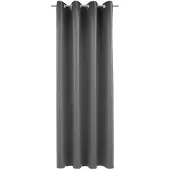 Homing Vorhang "Mia" Gr. 1, grau (dunkelgrau), B:140cm H:245cm, Polyester, Gardinen, Vorhang, Fertigschal