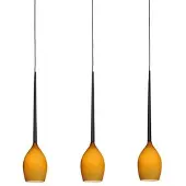 Azzardo Izza Hängeleuchte Amber Matt, 3-flammig, 78 cm breit, 120 cm hoch
