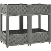 vidaXL Hochbeet 80x40x71 cm Polypropylen