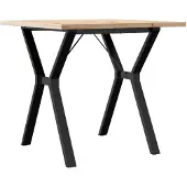 vidaXL Esstisch Y-Gestell 80x80x75,5 cm Massivholz Kiefer & Stahl
