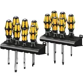 Wera Big Pack 900 Schraubendrehersatz Kraftform : Der Schraubmeißel + Rack, 13-teilig - 05133285001