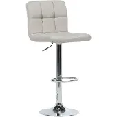 Beliani Trendy Barhocker 2er Set Beige Stoff Höhenverstellbar Retro-Optik