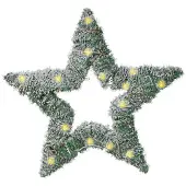 B2X Weihnachtsstern mit 40 LED-Lichtern und Schneeeffekt